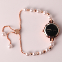 Montre-bracelet de mode OEM avec perles d'alliage pour femmes, montre-bracelet avec logo personnalisé