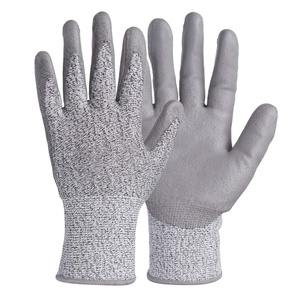 High Quality Cut Resistant Coated Gloves Safety <b>Garden</b> Anti Cut Working Gloves Custom logo Palm with Pu Coated - Product Image 2