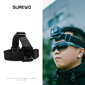 Accesorio SUREWO, Banda para la Cabeza de PC/Nylon/Plástico Compatible con GoPro 13/12 y con Cámaras de Acción DJI 5/4/3 - Product Image 4