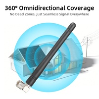 Antena Eksternal Karet Berlapis Nikel SW-26070601 GSM, Antena Omnidirectional 3G/4G 2dBi 115mm, Antena Portabel Gain Tinggi