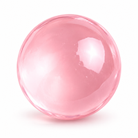 Balle en gelée de cristal arc-en-ciel à l'huile de coco, jouet sensoriel anti-stress à pression lente en TPR souple, fait main pour jeunes
