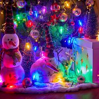Bombilla de luz LED de Navidad multicolor impermeable E12 Base de candelabro C7 interior/exterior IP65 reemplazo perfecto para exterior interior