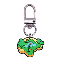 Porte-clés en PVC Série Dessin Animé Balle de Golf Modèle 25076 - Couleur et Logo Personnalisables - Cadeau Best-Seller pour Pendentif de Sac