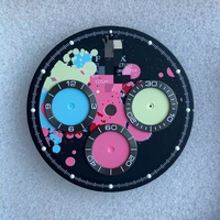 Cadran de montre NH35 personnalisable-arabe/romain, 28.5mm/34.5mm, diamant/guilloché, mods RLX/PP