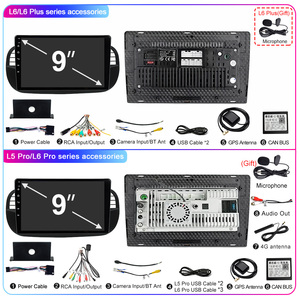 Autoradio Android 12 4G+5G WiFi 2DIN portable LEHX 8 cœurs, Android Auto CarPlay GPS, écran QLED/OLED DSP, 1 an pour <span class=keywords><strong>Fiat</strong></span> <span class=keywords><strong>500</strong></span> - Product Image 6