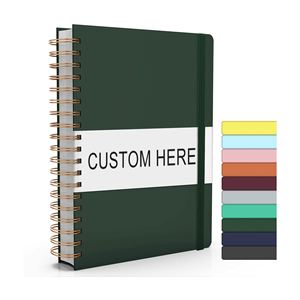 2025 Planner Hardcover Custom Printing Dark Green Spiral <b>Journal</b> Daily Notebook Diary Gift Custom Logo - Product Image 1