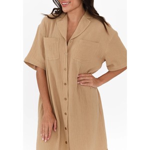 Abito estivo Casual da donna con stile Button-Up <span class=keywords><strong>Online</strong></span> all'ingrosso primavera manica lunga camicia abito da donna stampa digitale per la vendita - Product Image 1