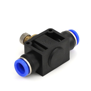 Vanne de régulation de vitesse pneumatique DDE Dade Pneumatics, raccord rapide pour tuyau droit, 4mm 6mm 8mm 10mm 12mm - Product Image 2