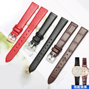 Adecuado para <span class=keywords><strong>AMANI</strong></span> correa de reloj para mujer AR 1910 correa de cuero de vaca 14mm Generación de punto de fábrica - Product Image 4