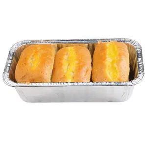 No.6 Takeaway חד פעמי מזון כיתה אלומיניום רדיד מיכל 660ml מלבן מזון אריזה תיבה