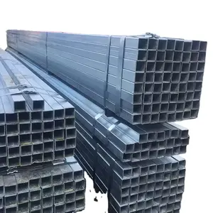 20x20mm 40x40mm 60x60mm karbon çelik sıcak haddelenmiş galvanizli kare dikdörtgen tüp içi boş bölüm kare çelik boru