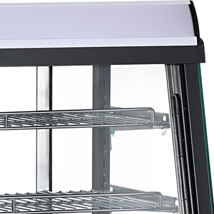 Kommerzielle große Lebensmittel wärmer Display Kuchen Kühlschrank Vitrine heiße Catering-Ausrüstung 4 Seiten Glas beheizt wärmer Box für Res