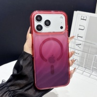 Accessoires mobiles, coques de téléphone transparentes avec paillettes, design magnétique, antichoc, TPU PC, avec cordon pour 17 Pro 16 15 14 Pro 13