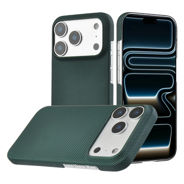 With High-end Aluminum Alloy Camera Frame Ultra Thin Real Carbon Fiber Aramid Fiber Magnetic Phone Case for iPhone 17 Pro Max