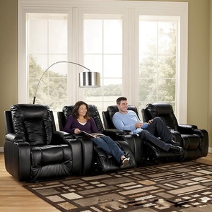 <span class=keywords><strong>Fantastique</strong></span> chaise de cinéma maison siège de théâtre USB charge canapé inclinable en cuir véritable vip chaise de cinéma - Product Image 1