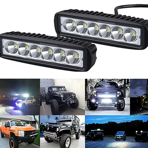 ไฟส่องสว่างสำหรับงานอเนกประสงค์ 18W 6 LED - 12V/24V กันน้ำ สำหรับขับขี่ออฟโรด เหมาะสำหรับมอเตอร์ไซค์ รถบรรทุก รถ SUV รถ ATV มาตรฐาน IP67 - Product Image 5