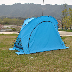 Carpa de Playa Fácil de Instalar, Toldo de Playa Anti-UV con Piso Extendido y Ventanas de Malla, Carpa de Sombra Portátil - Product Image 4