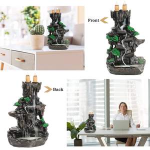 Vente en gros de brûleur d'encens cascade de montagne AMZ porte-encens en céramique Backflow Home Decor - Product Image 6