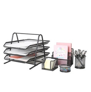 Set Organizzatore da Scrivania in Rete Metallica per Forniture da <span class=keywords><strong>Ufficio</strong></span> - Product Image 6