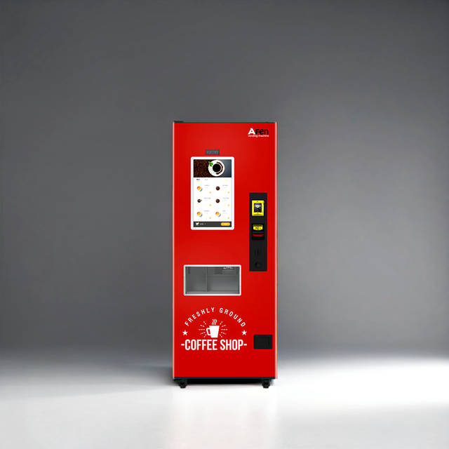 AFEN High Quality Commercial Grade Automated Coffee Vending Machine 22" Touch Screen Small Combo Steel Vending
