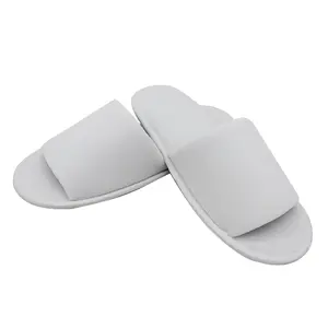 Custom 5 Stars Cheap Luxury Soft Closed Toe Washable White Coral Fleece Guests Room Disposable Hotel Slippers