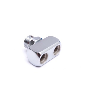 Diving regulator BCD tee adapter / manifold, 1 × 9/16-18 2A UNF to 2 × 3/8-24 UNF - Product Image 2