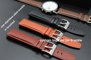 Correa de Reloj de Cuero Genuino Hecha a Mano de 20MM con Logotipo Personalizado, Correa de Reloj OEM de Estilo Occidental con Liberación Rápida para <span class=keywords><strong>GT2</strong></span> S3 - Product Image 5