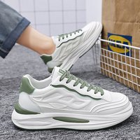 Baskets blanches de haute qualité tendance légères, confortables et décontractées pour hommes Chaussures de skateboard