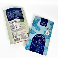 Custom Printed Eco-Friendly Kraft Paper Stand up Pouch Matte Resealable Zipper Food Packaging Packing Tea Bags Pouches