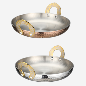 DFP03 Sartén Redonda de Metal Forjado Personalizada con Asa, Diseño Clásico, Utensilios de Cocina, Sartén para Servir - Product Image 1