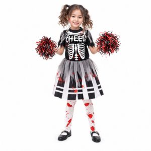 <span class=keywords><strong>Disfraz</strong></span> de Halloween para Niñas, <span class=keywords><strong>Disfraz</strong></span> de <span class=keywords><strong>Zombie</strong></span> <span class=keywords><strong>Animadora</strong></span>, Vestido Espeluznante para Fiesta (Poliéster) - Product Image 5