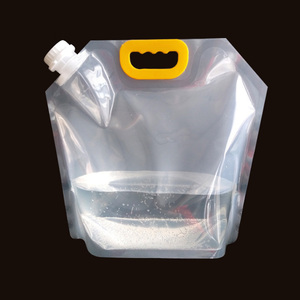 Bolsas de pie personalizadas impresas para cerveza, bebidas y agua, reutilizables, con boquilla transparente y asa para empaque. - Product Image 2