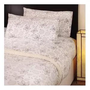 Draps en flanelle King Size 100% coton, imprimé floral, design moderne, ensemble de literie pour la maison - Product Image 3