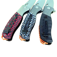 Couteau pliant de camping de poche DIY pour l'extérieur, lame en acier inoxydable D2 de 3,23 pouces, épaisseur de 3 mm, manche en acier inoxydable G10