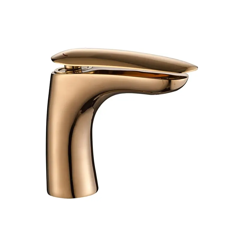 Brass Rose Gold Bathroom Modern Basin Mixer Faucets Water Taps Faucet Mixer