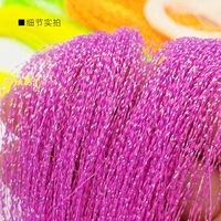 7 Farben UV-Leuchtender Kristall-Flash Holographischer Glitzer Kristall-Twisted Flashabou Funkelnder Streamer Fliegenbindematerialien