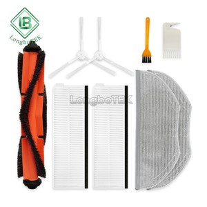Brosse à rouleau brosse latérale vadrouille tissu filtre Hepa adapté pour <span class=keywords><strong>Xiaomi</strong></span> Mijia G1 <span class=keywords><strong>MJSTG1</strong></span>/Viomi V3 Max accessoires de remplacement - Product Image 1