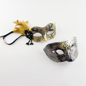 En Stock Offre Spéciale paillettes oeil Couple <span class=keywords><strong>masque</strong></span> mascarade fête <span class=keywords><strong>masque</strong></span> avec plumes et fleurs fête fournitures - Product Image 1