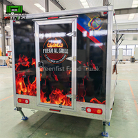 Chariot de cuisine complet carré de 13 à 16 pieds en aluminium, remorque de restauration BBQ et camion d'équipement pour restaurants et camions de restauration