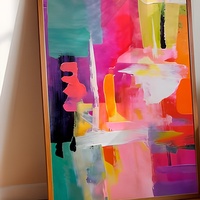Peinture à l'huile abstraite moderne colorée texturée peinte à la main sur mesure de grande taille pour la décoration murale de la maison, salon