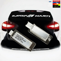 Éclairage de plaque d'immatriculation LED sans erreur en boîtier métallique pour Renault Captur Espace Fluence Scenic Laguna Modus FL 12V Blanc froid