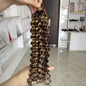 New Crochet Braid Human Hair Extension Install and Remove Faster 100% Human Hair Deep Wave <b>H4</b>-27color Adjust Hair Volume Freely - Product Image 3