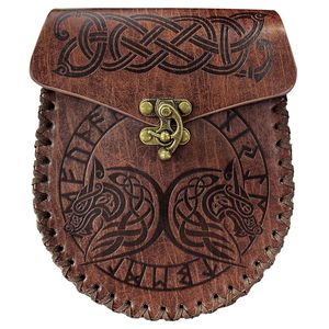 Borsa nordica Vintage in rilievo in pelle WJF01 cintura laterale con Logo vyking draghi e lupi forniture per feste promozionali - Product Image 4
