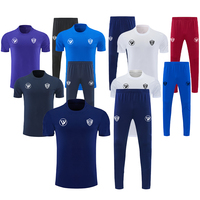 Nuevo Conjunto de Traje de Entrenamiento de Fútbol para Hombre Adulto, Secado Rápido, Transpirable, 100% Poliéster, Cierre con Cordón, Nombres y Números del Equipo, Pantalones Cortos