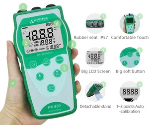 Apera PH850-PW Pengukur pH Portabel Baterai AAA Layar LCD Pengujian Air Murni Elektroda LabSen803 OEM Dapat Disesuaikan 0.01pH - Product Image 3