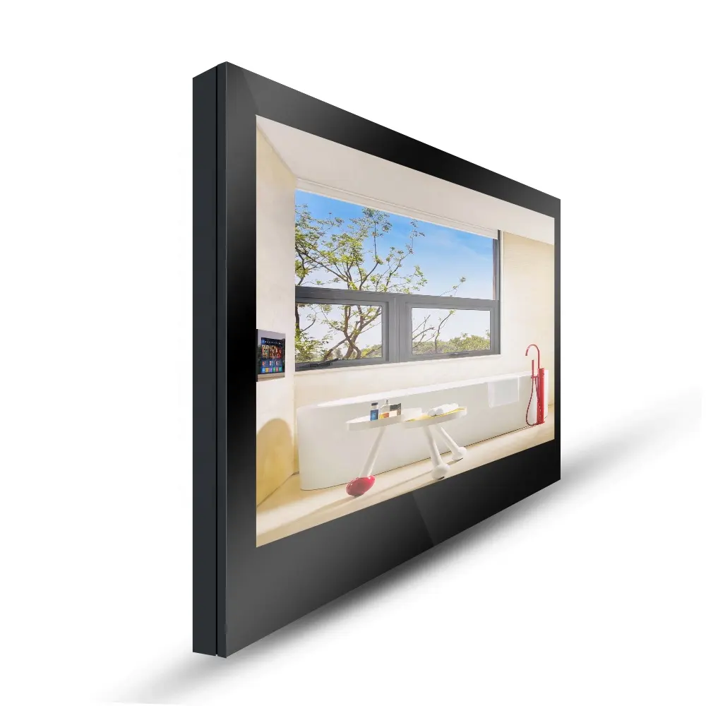 Sharetv हॉट सेल लक्जरी ने लिविंग रूम में फायरप्लेस पर बड़े आकार के स्मार्ट मिरर टीवी का नेतृत्व किया