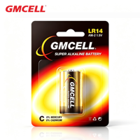 Pile alcaline GMCELL 1,5 V format C LR14 AM2 à décharge plate stable, anti-fuite, vente en gros pour lampe torche et radio