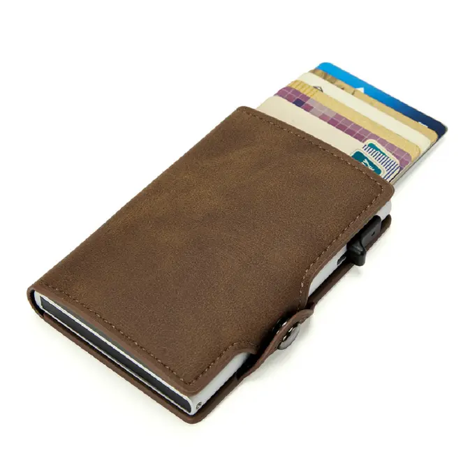 Wholesale Front Pocket Custom Bifold RFID Blocking Men's Wallet Card Hold Leather Slim Minimalist Money Clip Wallet For Men