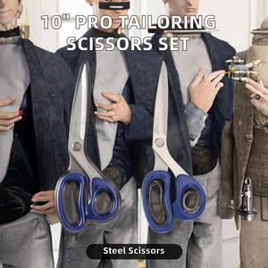 Mới nhất chất lượng cao 10 inch thép không gỉ may kéo nhựa xử lý chuyên nghiệp kéo thợ may thiết lập cho sợi cắt - Product Image 2