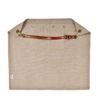 NIU WEI LI Tablier court sans manches en toile réutilisable, style coréen, pour adulte, 1 à 4 poches, pour barbier, chef, café, restaurant